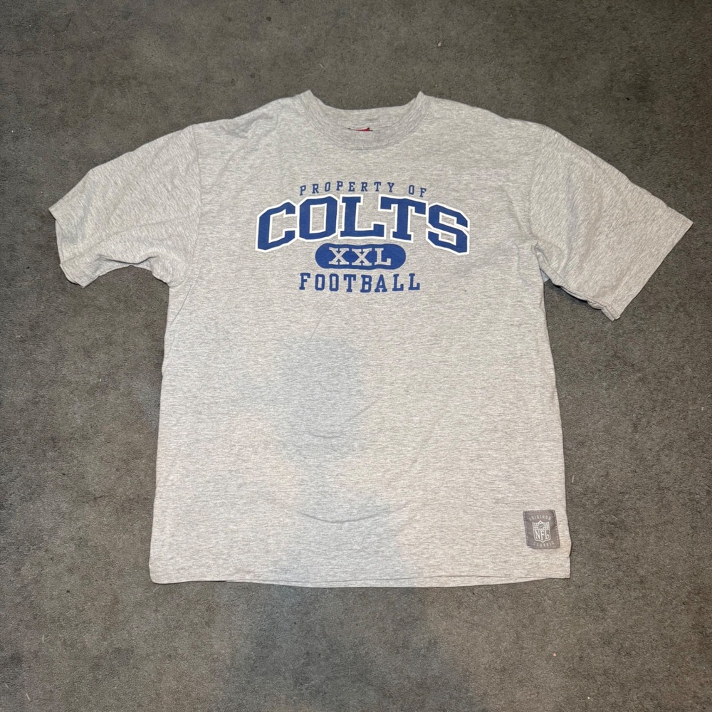 Reebok NFL Gridiron Classic Indianapolis Colts T-Shirt Gray Mens Large XXL
